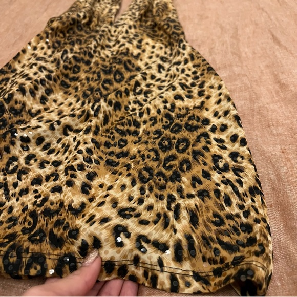 Ynes Cheetah Leopard Print Mini Halter Dress - Picture 2 of 5